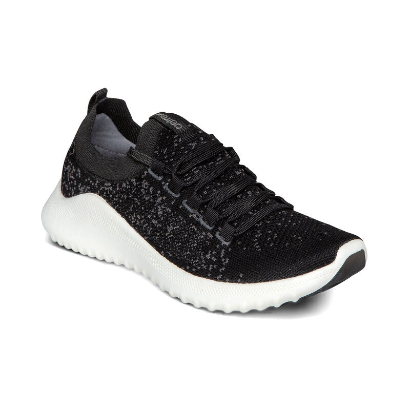 Carly Arch Support Sneakers Black White - Aetrex Middle East