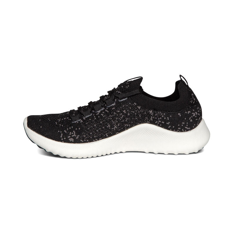 Carly Arch Support Sneakers Black White - Aetrex Middle East