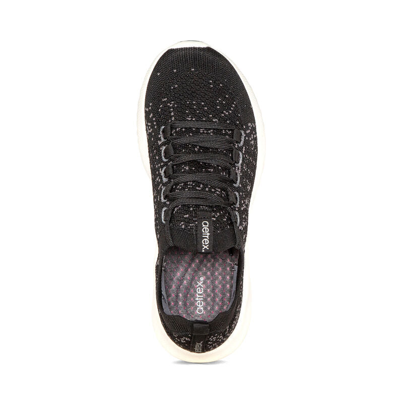 Carly Arch Support Sneakers Black White - Aetrex Middle East