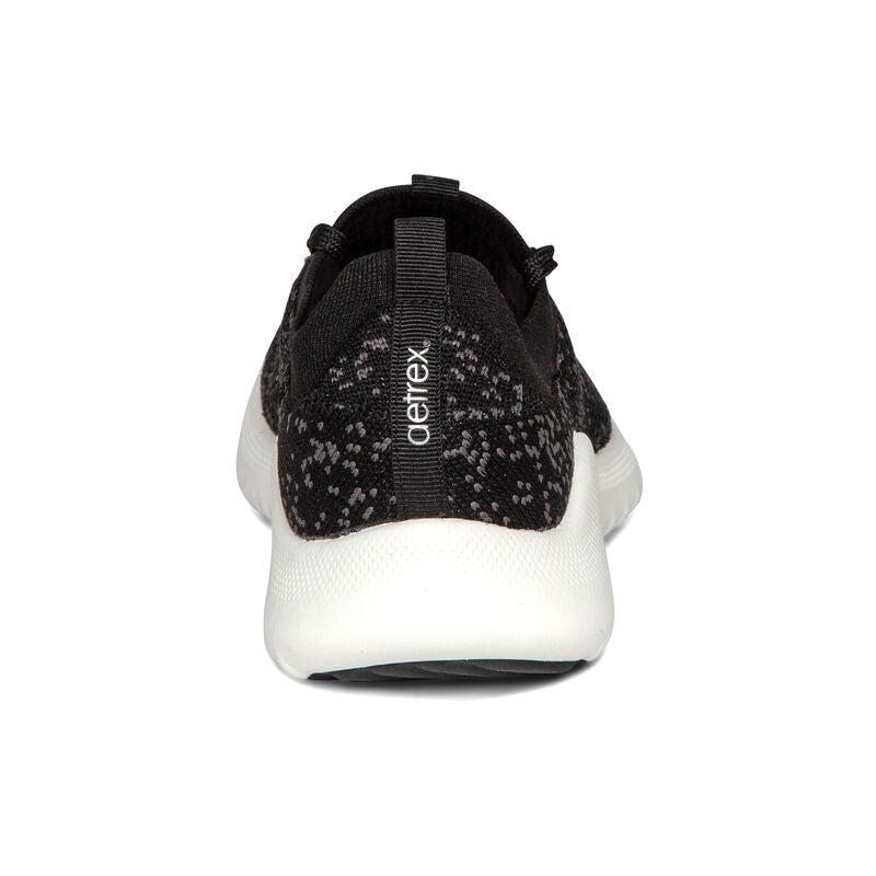 Carly Arch Support Sneakers Black White - Aetrex Middle East