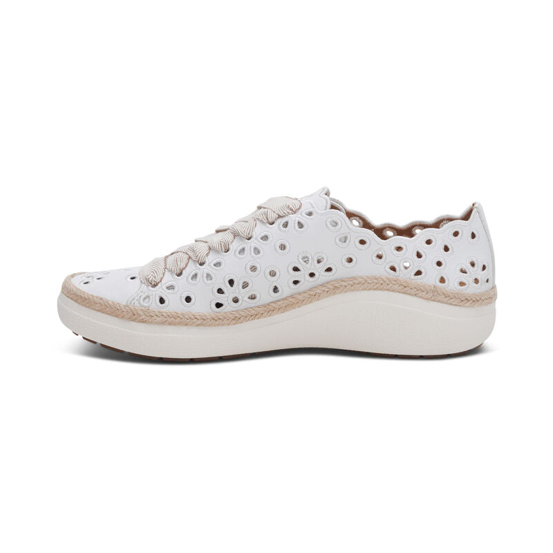 Charlotte Lace Up Sneaker White - Aetrex Middle East