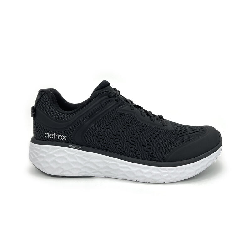 Chase Arch Support Sneakers Men Black/White - Aetrex Middle East