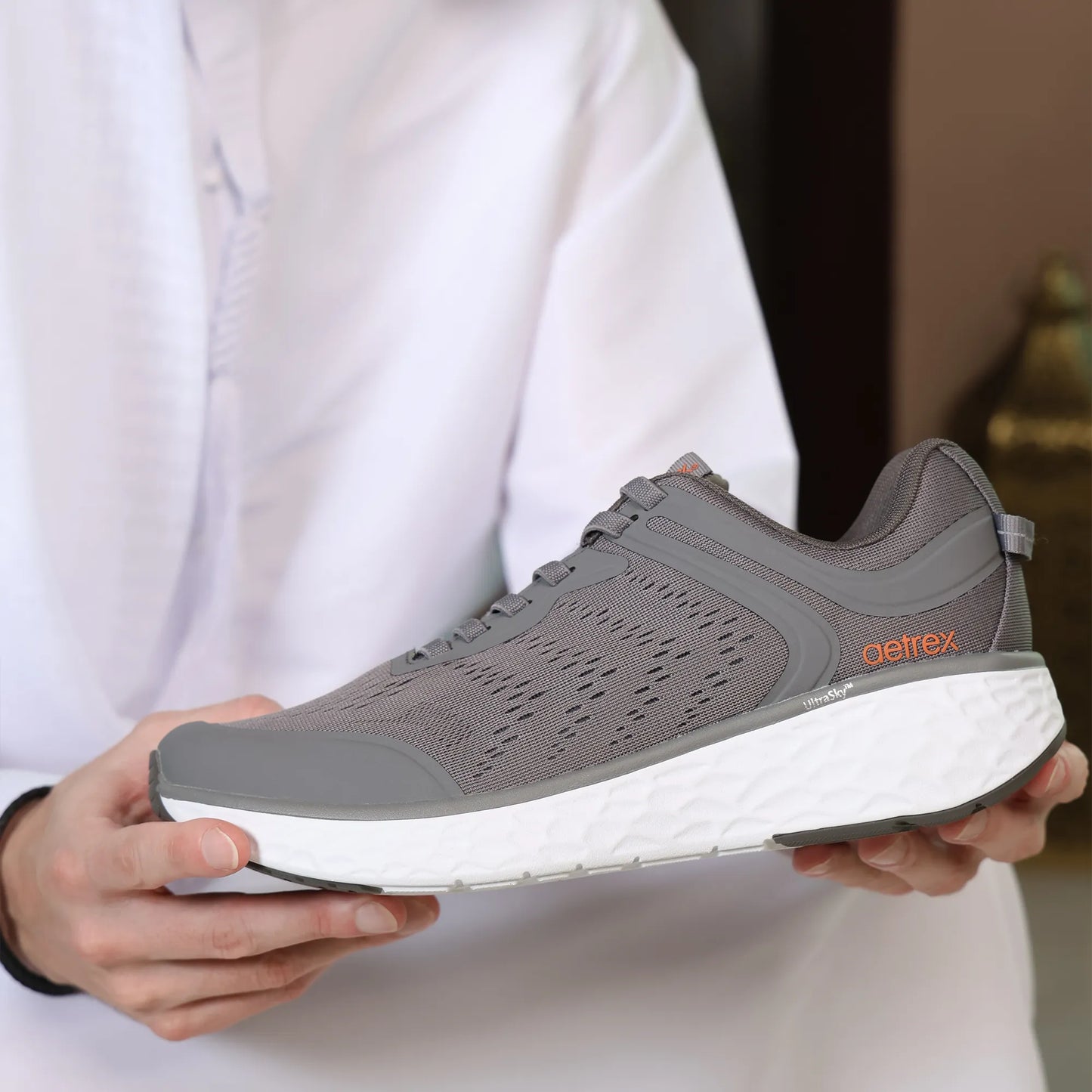 Chase Arch Support Sneakers Men Grey - Aetrex Middle East