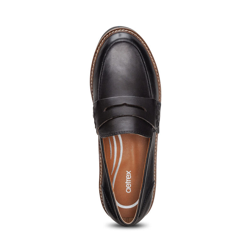 Collette Arch Support Loafers Black - Aetrex Middle East