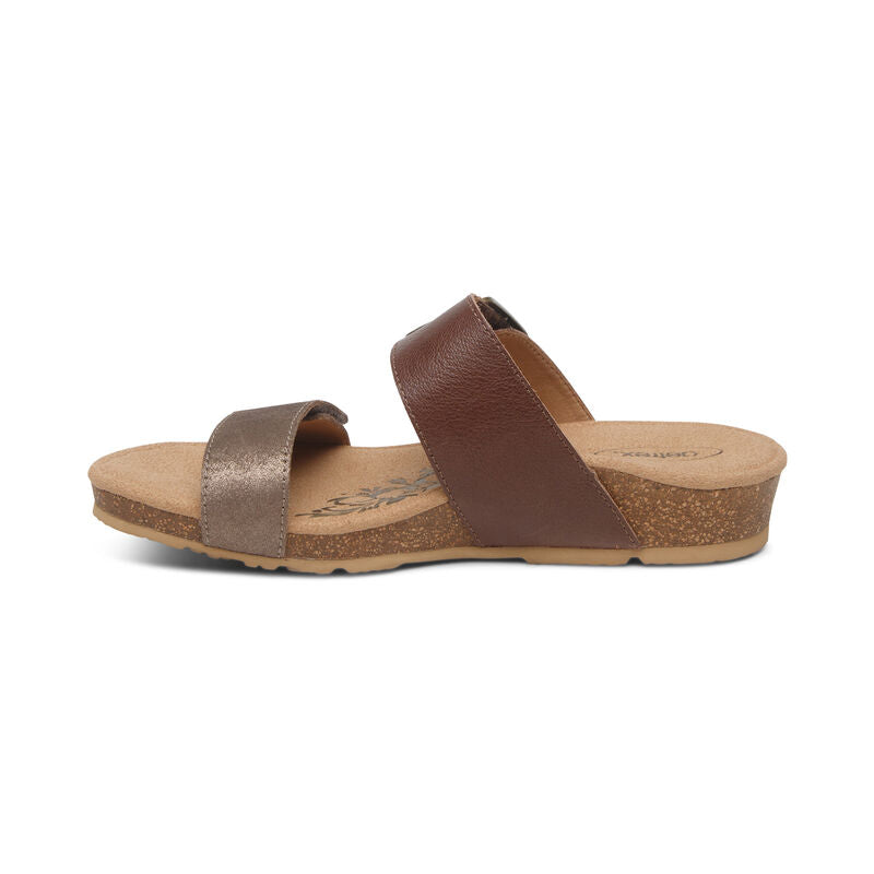Daisy Adjustable Slides Women Brown - Aetrex Middle East