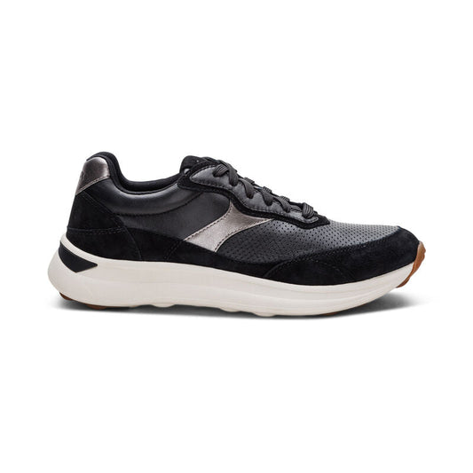 Emily Lace Up Sneakers Black - Aetrex Middle East