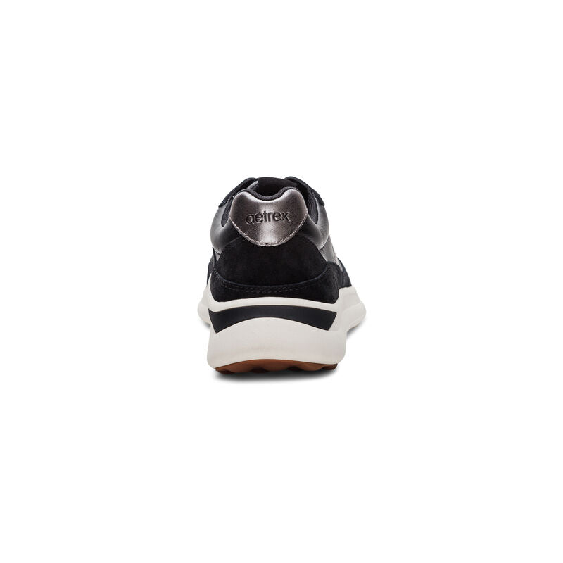 Emily Lace Up Sneakers Black - Aetrex Middle East