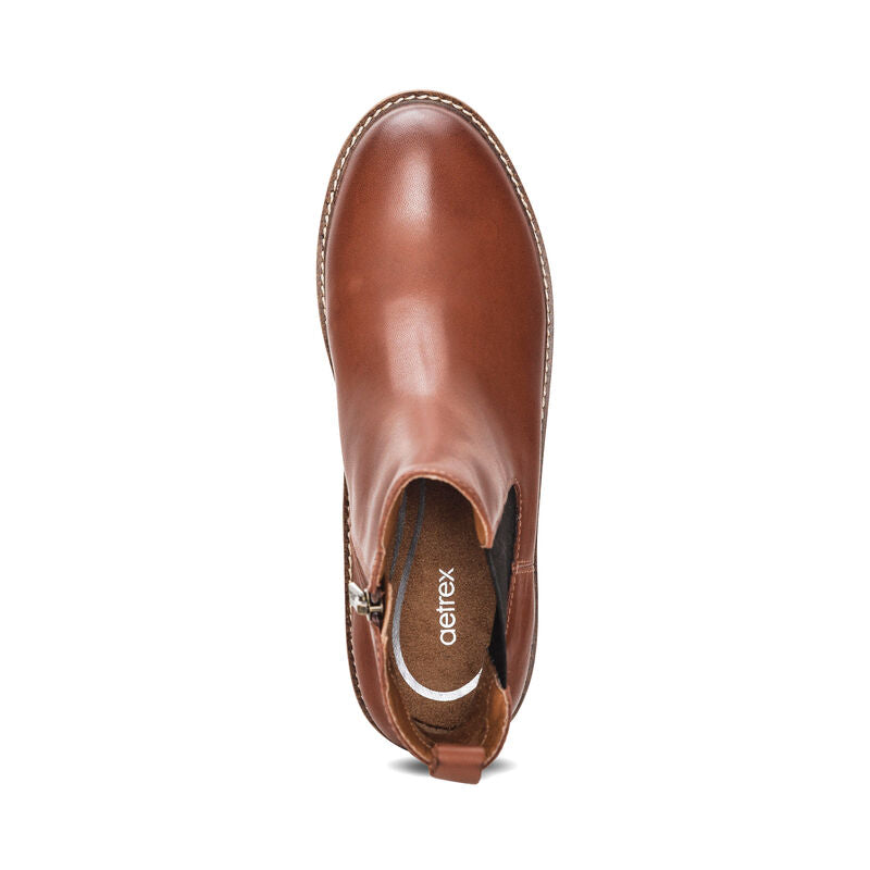 Hannah Women Arch Support Boots Cognac - Aetrex Middle East