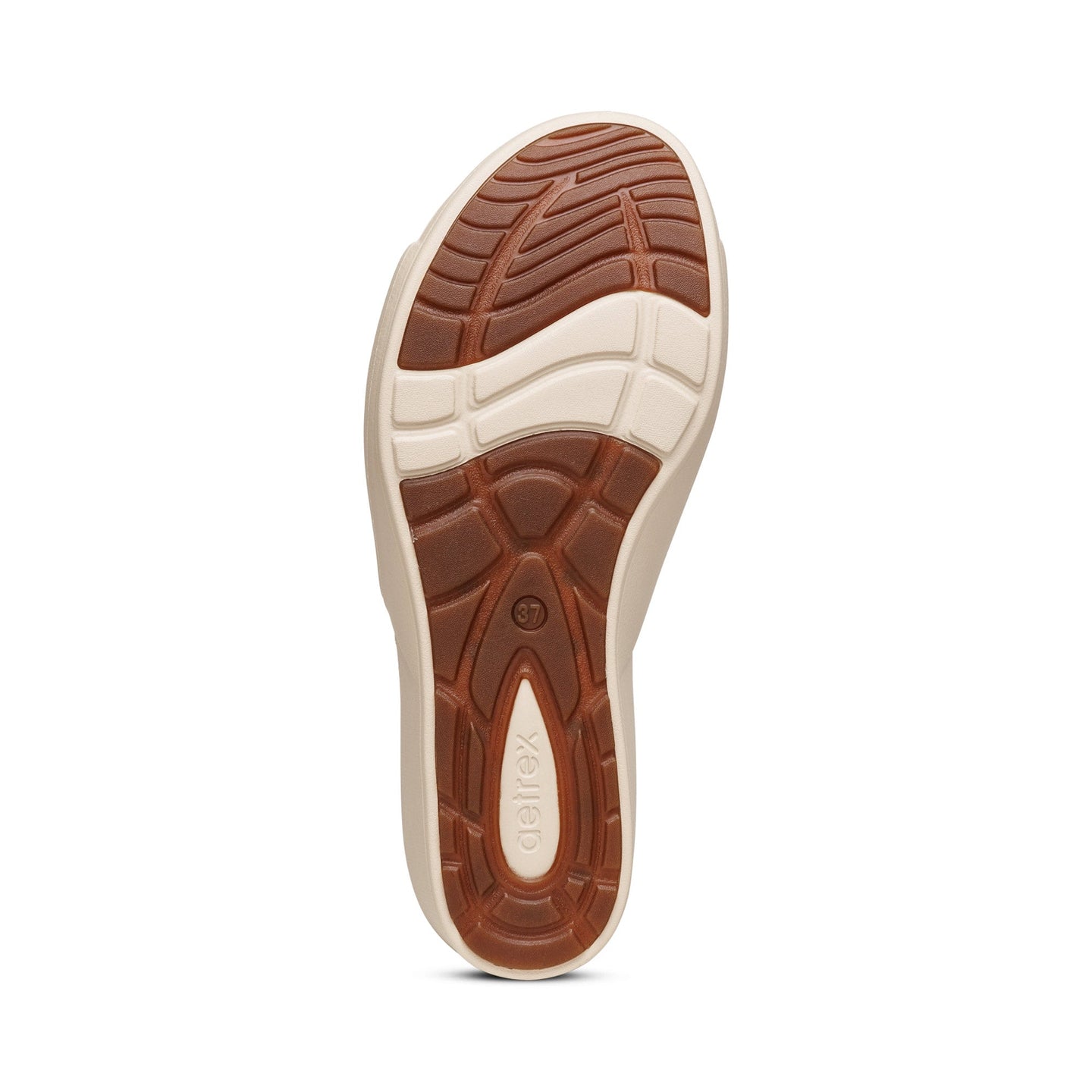 Jamie Orthotic Women Wedge Sandals Ivory - Aetrex Middle East