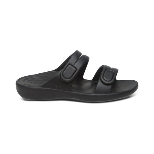 Janey Sport Women Slides Black - Aetrex Middle East