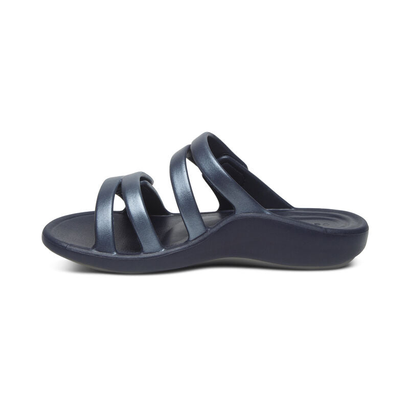 Janey Sport Women Slides Navy - Aetrex Middle East