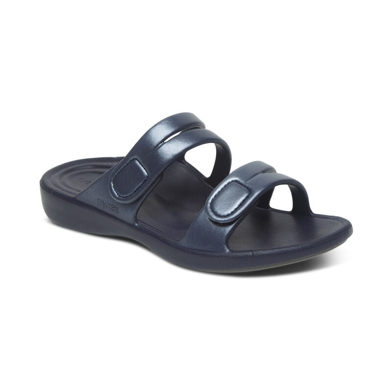 Janey Sport Women Slides Navy - Aetrex Middle East
