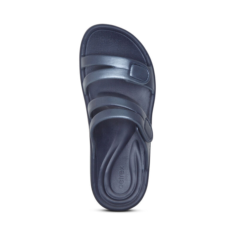 Janey Sport Women Slides Navy - Aetrex Middle East