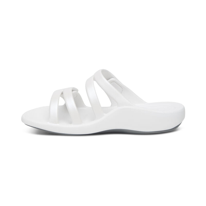 Janey Sport Women Slides White - Aetrex Middle East