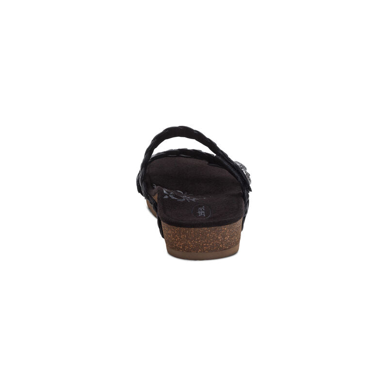 Josie Braided Slide Black - Aetrex Middle East