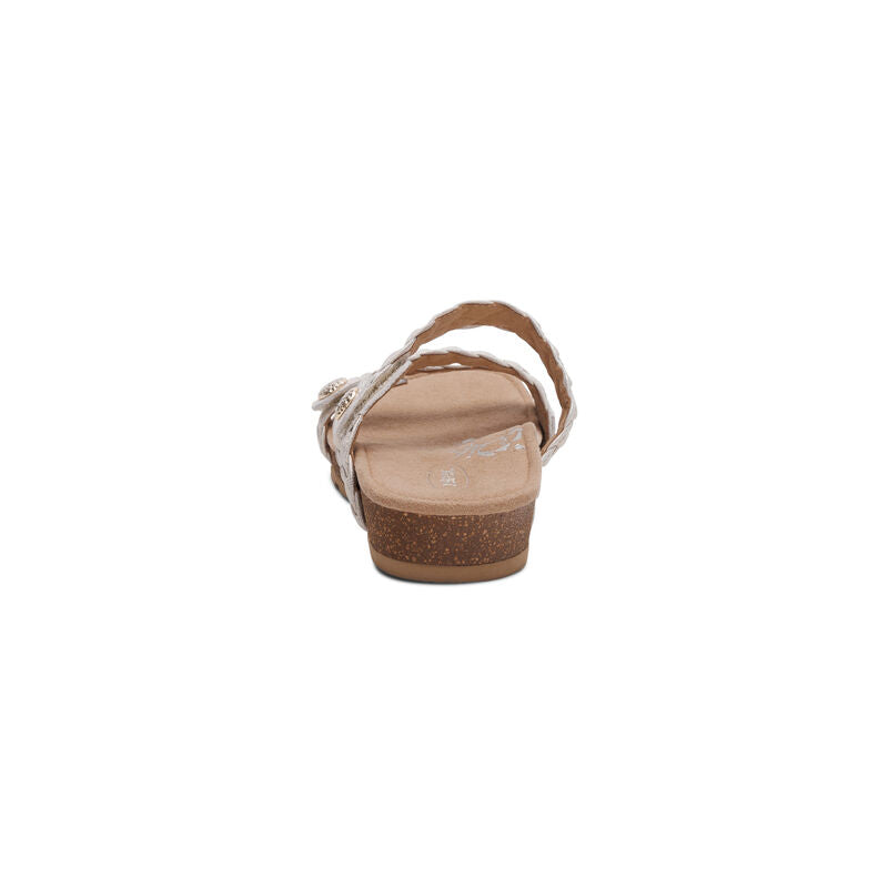 Josie Braided Slide Champagne - Aetrex Middle East