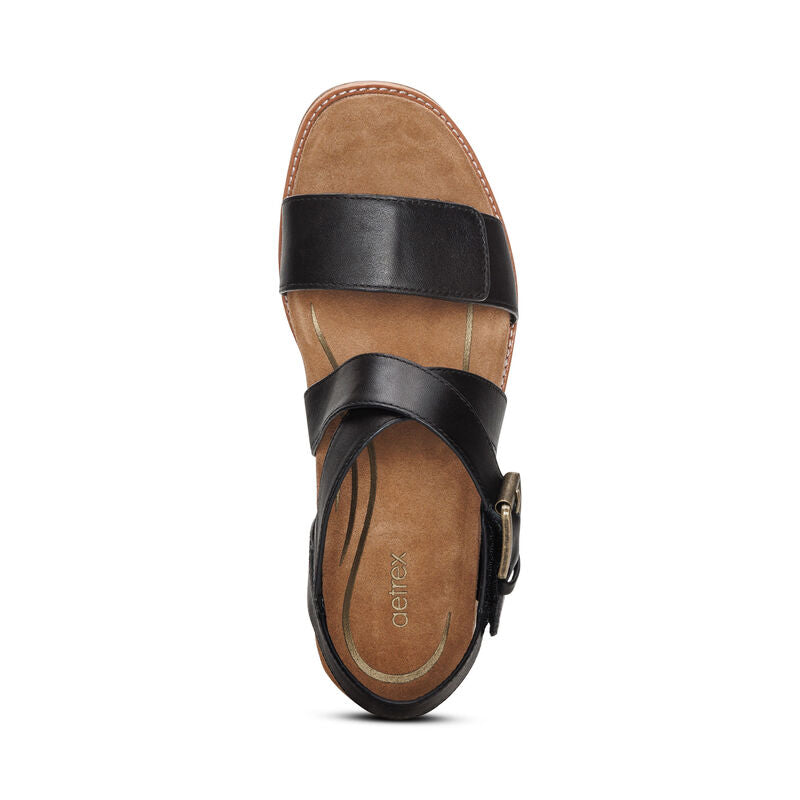 Kristin Arch Support Block Heel Black - Aetrex Middle East