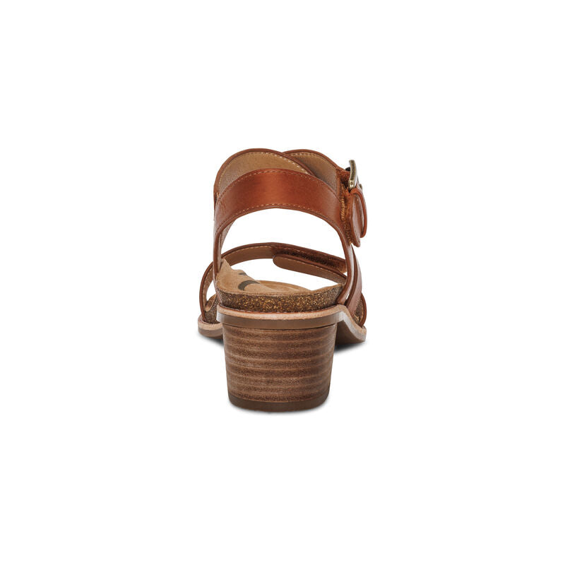 Kristin Arch Support Block Heel Cognac - Aetrex Middle East