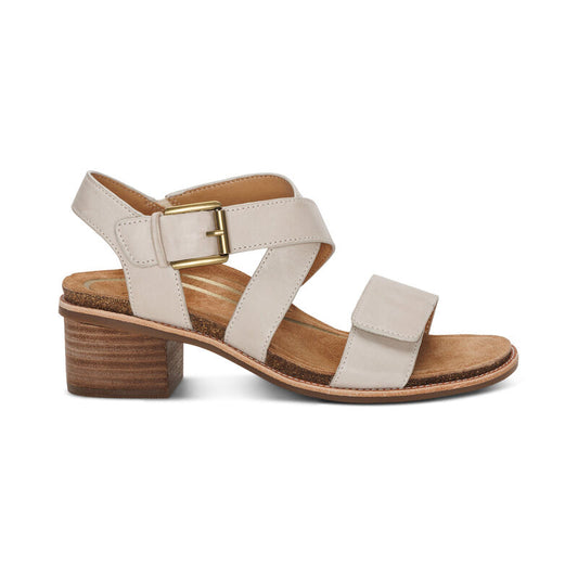 Kristin Arch Support Block Heel Ivory - Aetrex Middle East