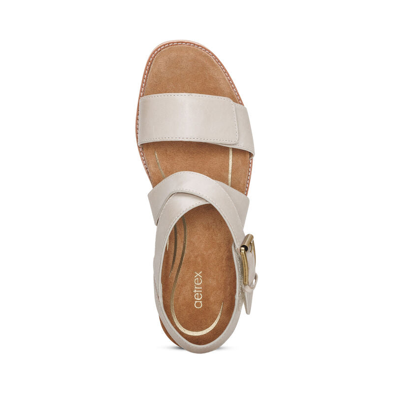 Kristin Arch Support Block Heel Ivory - Aetrex Middle East