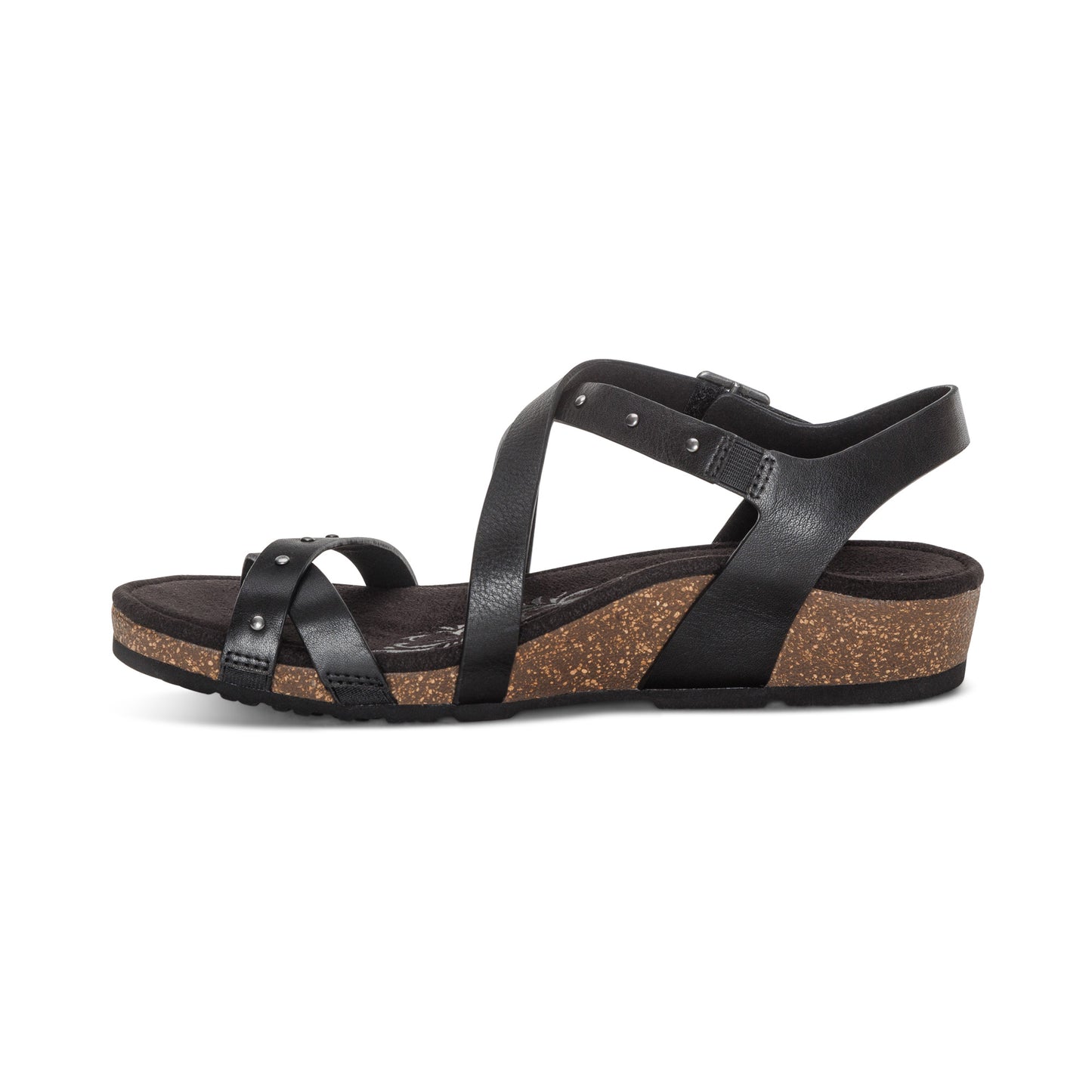 Lauren Quarter Strap Sandal - Black - Aetrex Middle East
