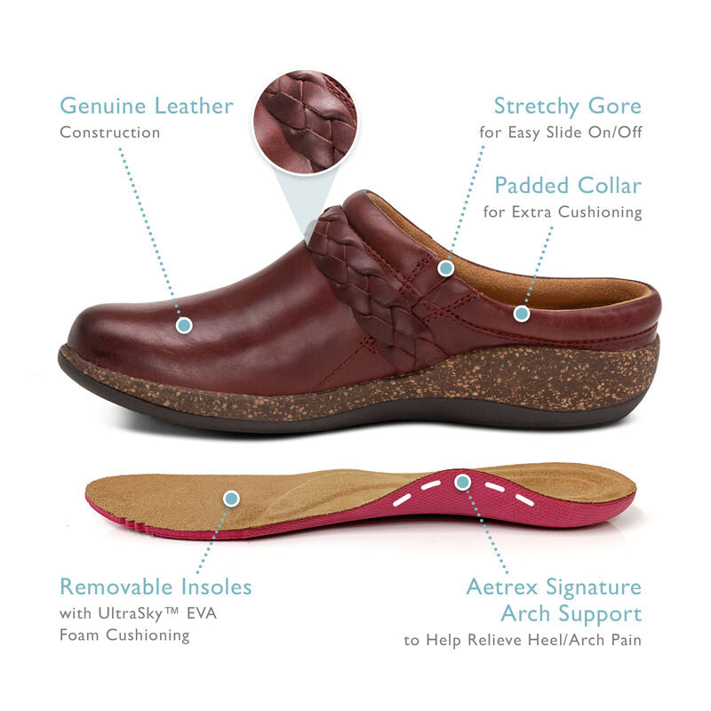 Libby Comfort Clogs Black - Aetrex Middle East