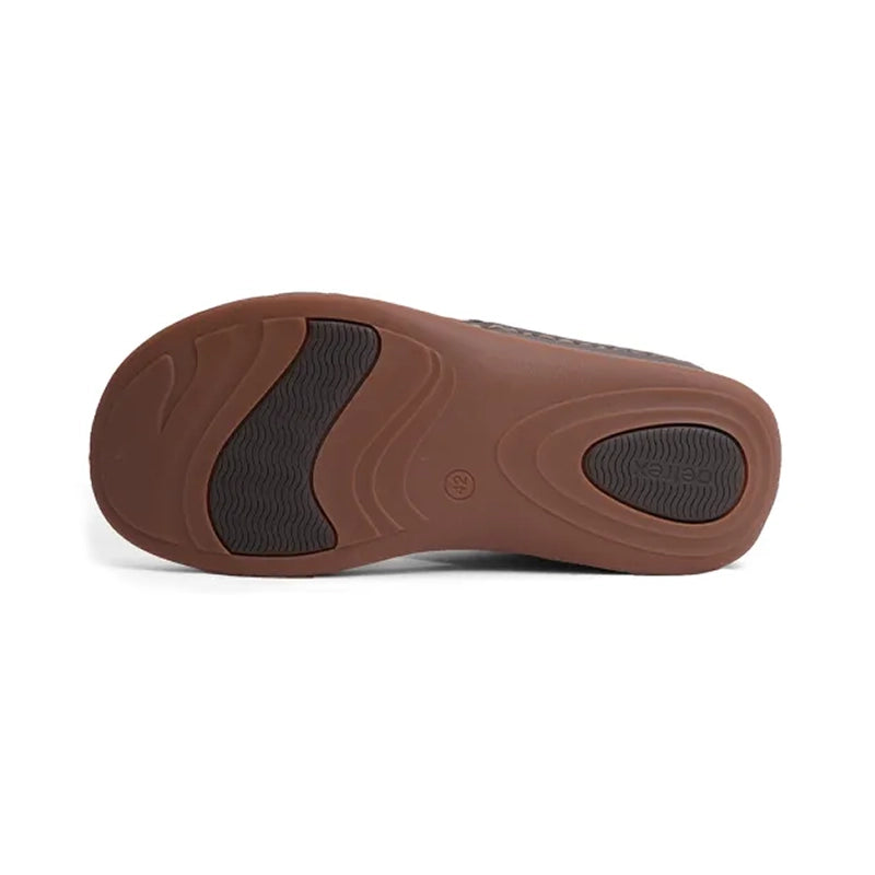 Matte Leather Handstitched Arabic Sandals Truffle - Aetrex Middle East