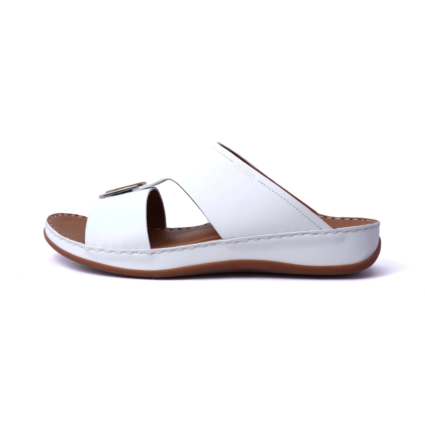 Matte Leather Slim Iconic Arabic Sandals White - Aetrex Middle East