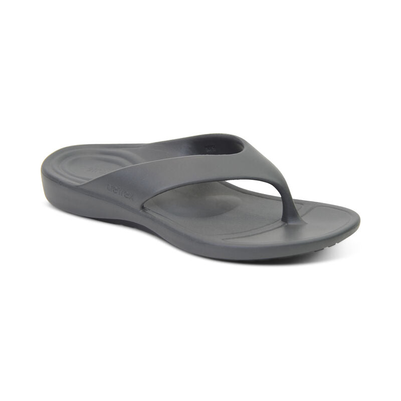Maui Orthotic Flips Men Charcoal - Aetrex Middle East