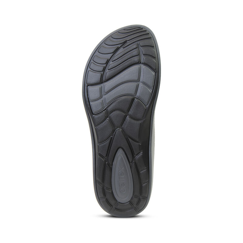 Maui Orthotic Flips Men Charcoal - Aetrex Middle East