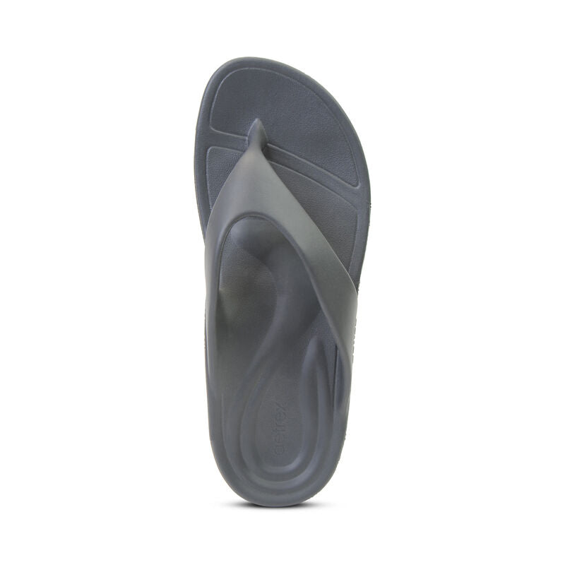 Maui Orthotic Flips Men Charcoal - Aetrex Middle East