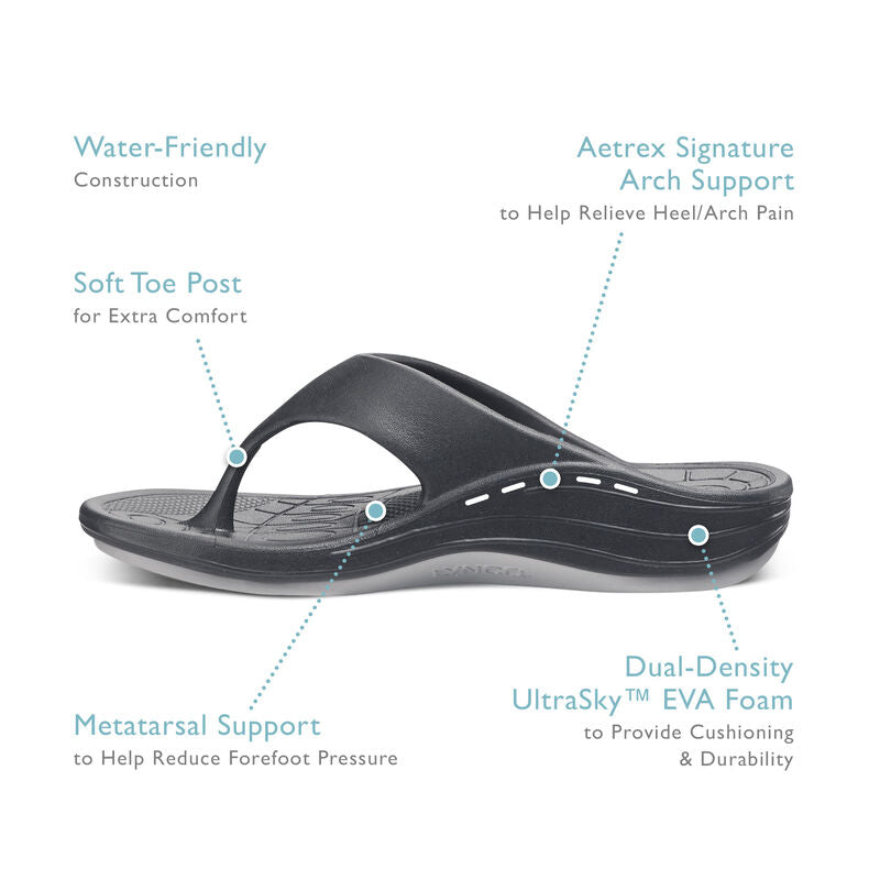 Maui Orthotic Flips Men Charcoal Camo - Aetrex Middle East