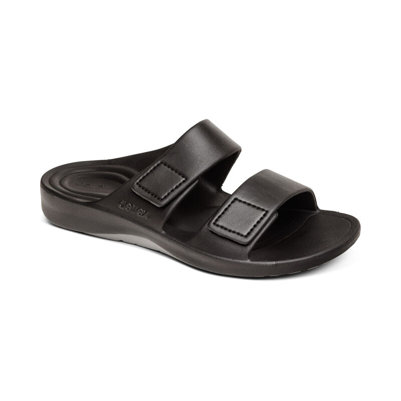 Milos Orthotic Slides Men Black - Aetrex Middle East