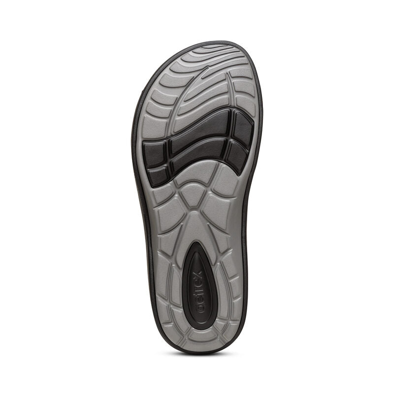 Milos Orthotic Slides Men Black - Aetrex Middle East