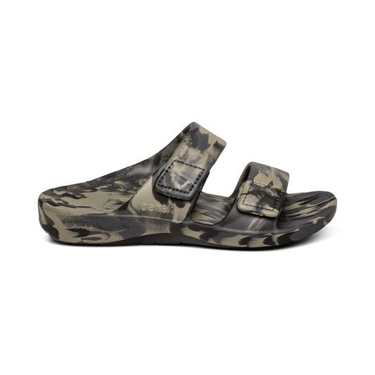 Milos Orthotic Slides Men Green Camo - Aetrex Middle East