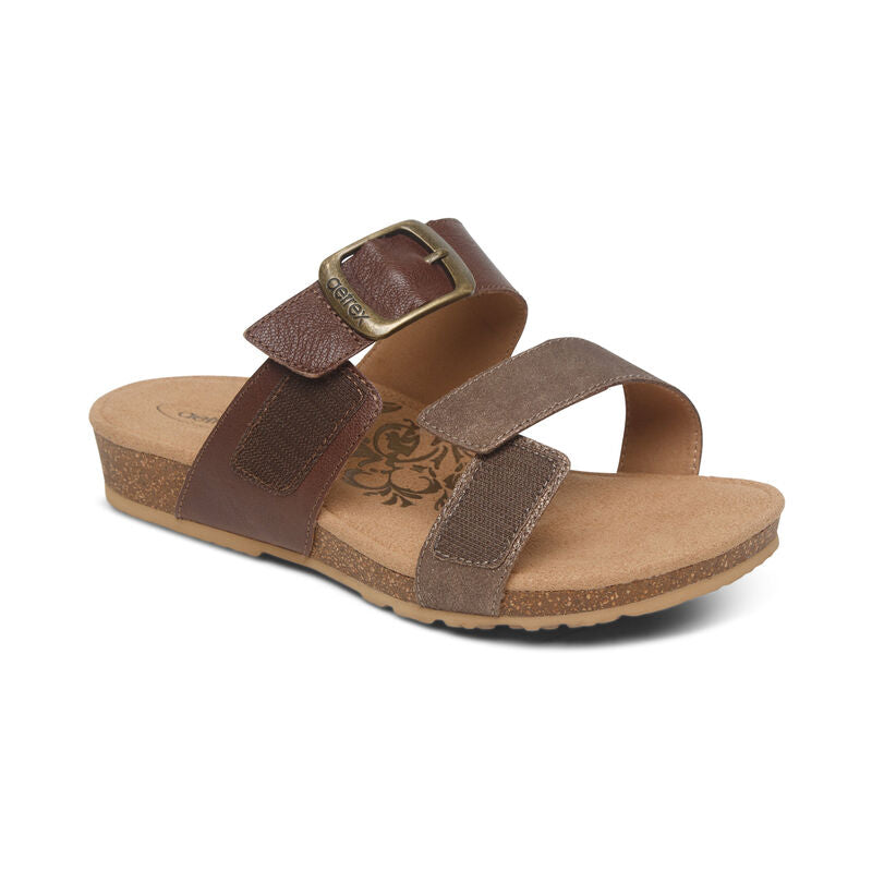 Daisy Adjustable Slides Women Brown