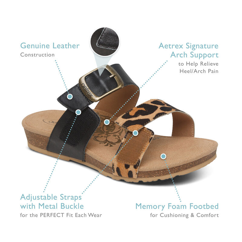 Daisy Adjustable Slides Women Brown