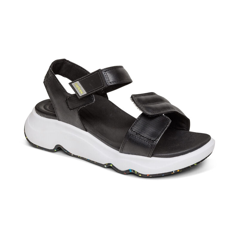 Aetrex Whit Water-Friendly Sport Sandals  Black