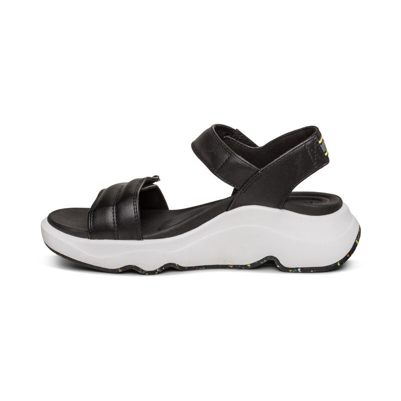 Aetrex Whit Water-Friendly Sport Sandals  Black