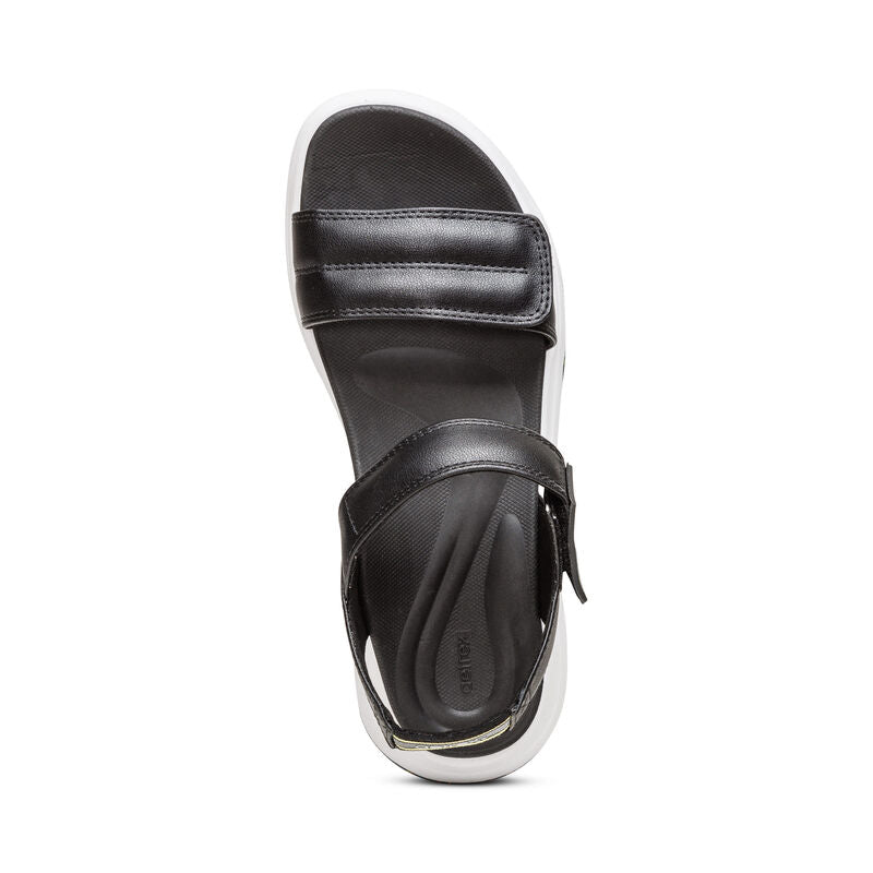 Aetrex Whit Water-Friendly Sport Sandals  Black
