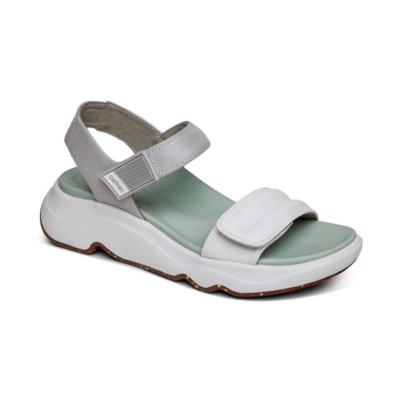 Aetrex Whit Water-Friendly Sport Sandals Mint White