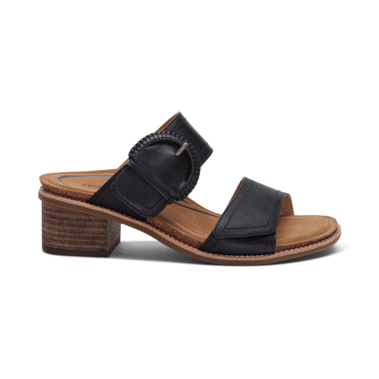 Tatiana Arch Support Heel Block Wedge Black - Aetrex Middle East