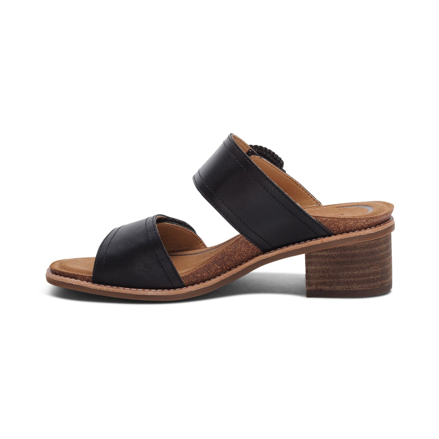 Tatiana Arch Support Heel Block Wedge Black - Aetrex Middle East