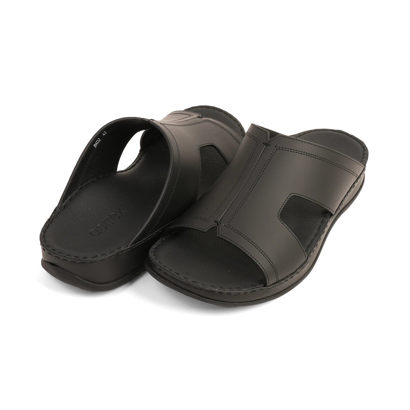 Timeless Unlined Hammered Classic Arabic Sandals Black - Aetrex Middle East