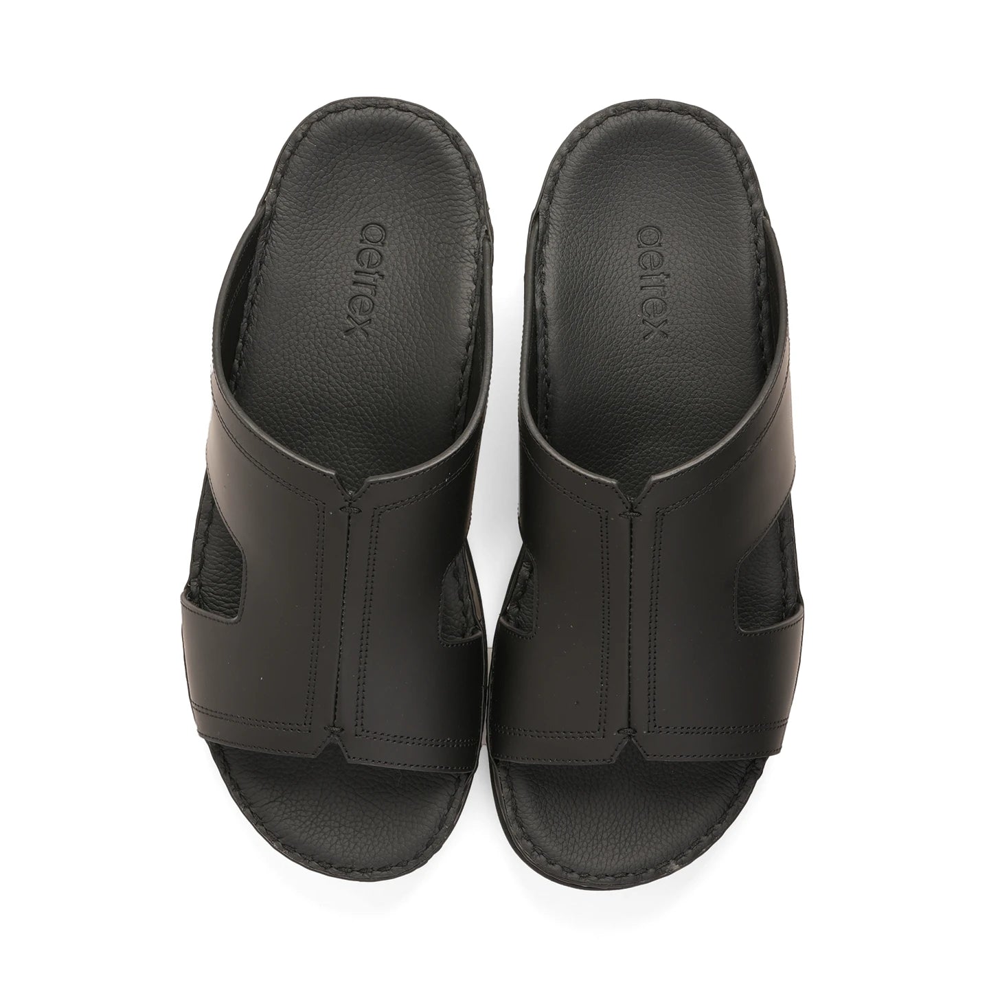 Timeless Unlined Hammered Classic Arabic Sandals Black - Aetrex Middle East