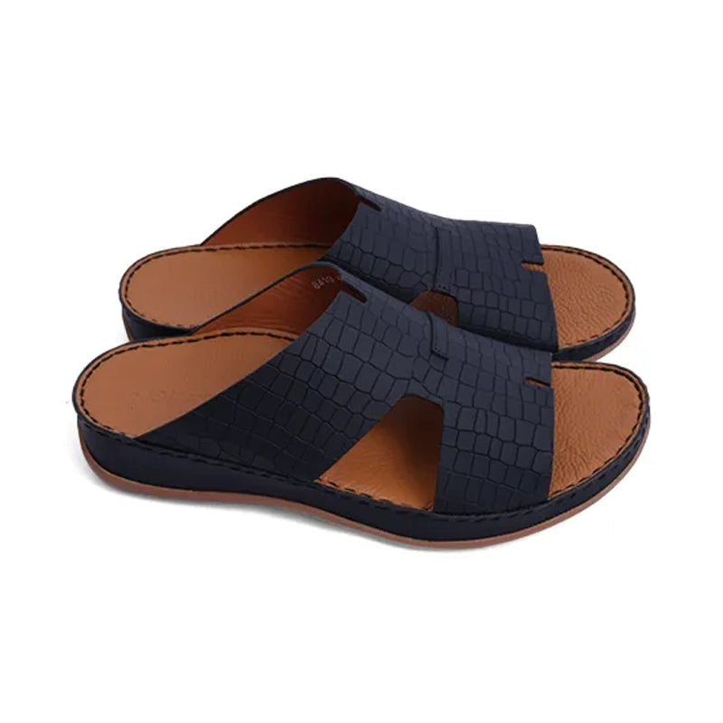 Timeless Unlined Hammered Men Classic Arabic Sandals Black - Aetrex Middle East