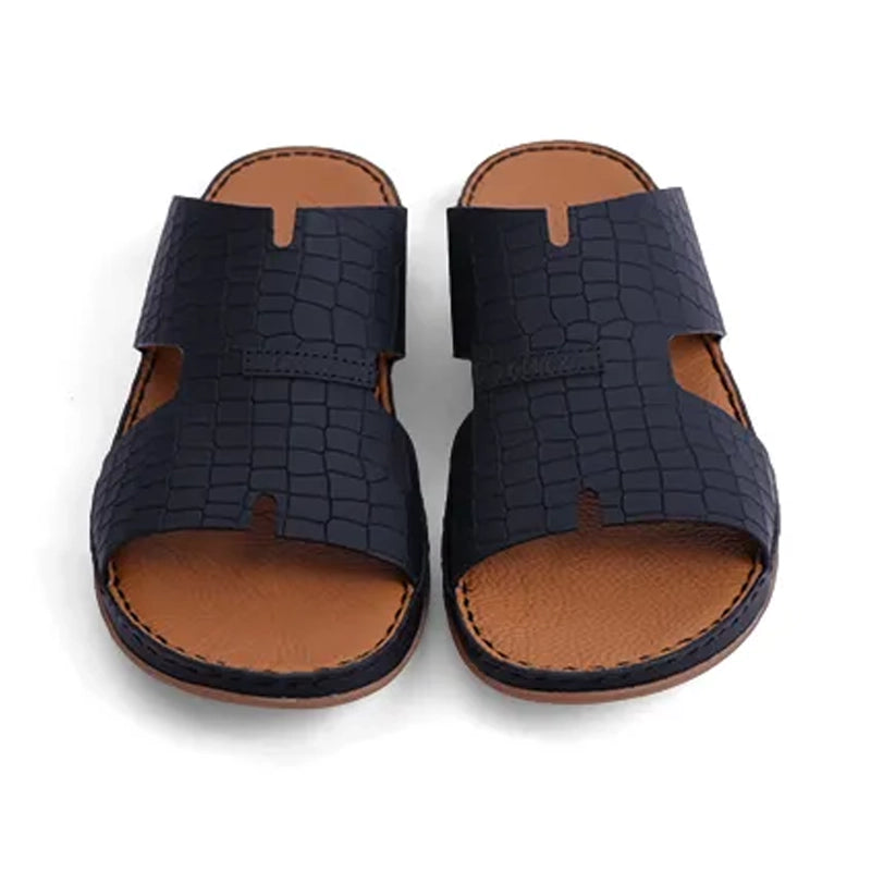 Timeless Unlined Hammered Men Classic Arabic Sandals Black - Aetrex Middle East