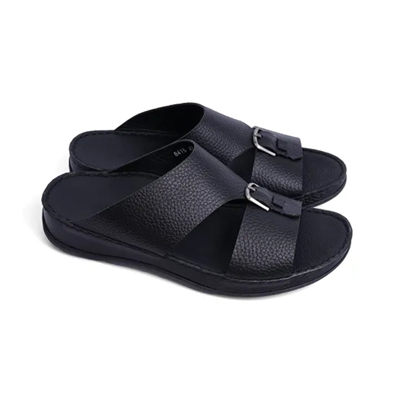 Timeless Unlined Hammered Men Classic Arabic Sandals Black - Aetrex Middle East