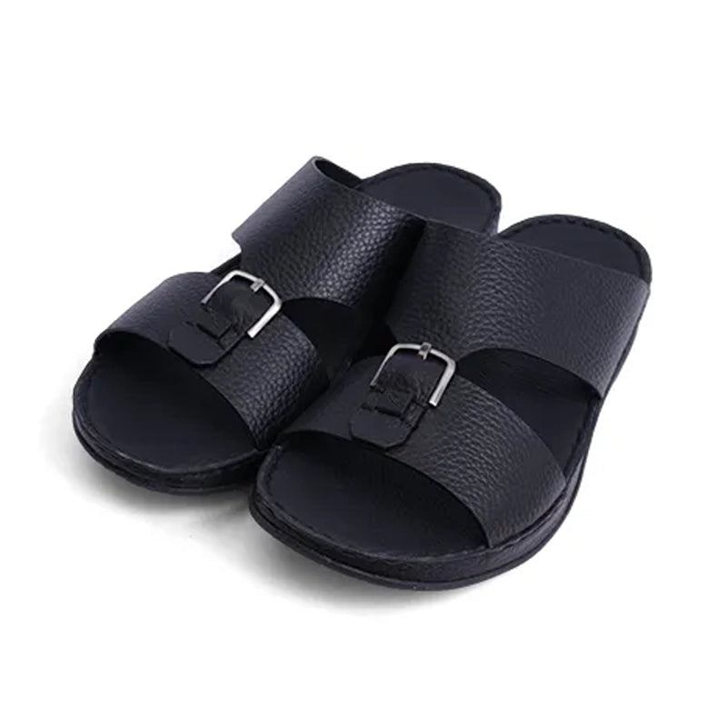 Timeless Unlined Hammered Men Classic Arabic Sandals Black - Aetrex Middle East