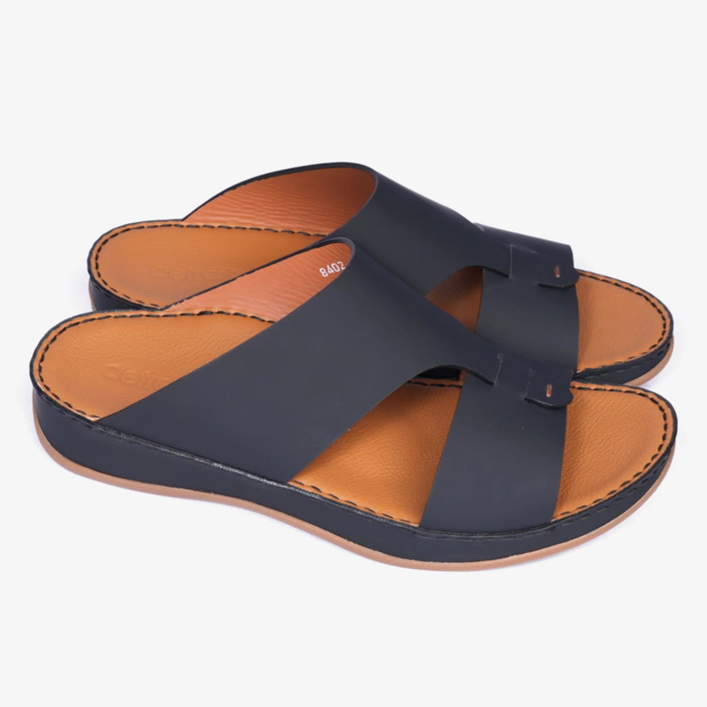 Timeless Unlined Hammered Men Classic Arabic Sandals Navy - Aetrex Middle East